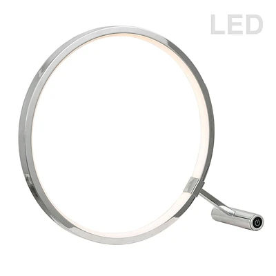 Lampe de table Dainolite 415LEDT-PC en chrome poli