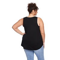 Débardeur drapé à encolure en V George Plus pour femmes Tailles 1X-4X