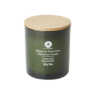 hometrends Balsam & Thick Moss Scented Glass Candle