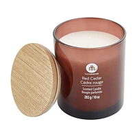 hometrends Red Cedar Scented Glass Candle