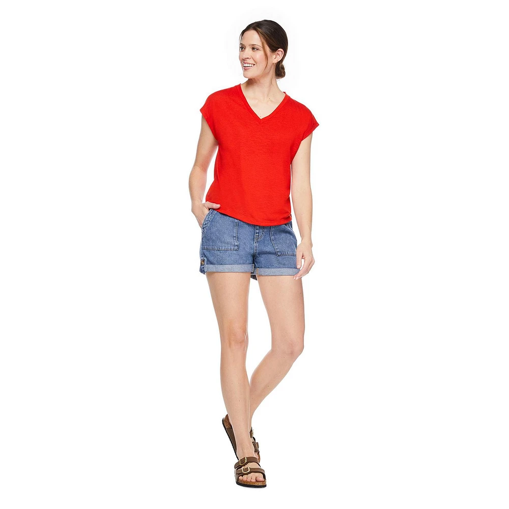 George Women's V-Neckline Dolman Tee
