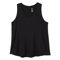 Débardeur drapé à encolure en V George Plus pour femmes Tailles 1X-4X