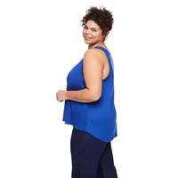 Débardeur drapé à encolure en V George Plus pour femmes Tailles 1X-4X