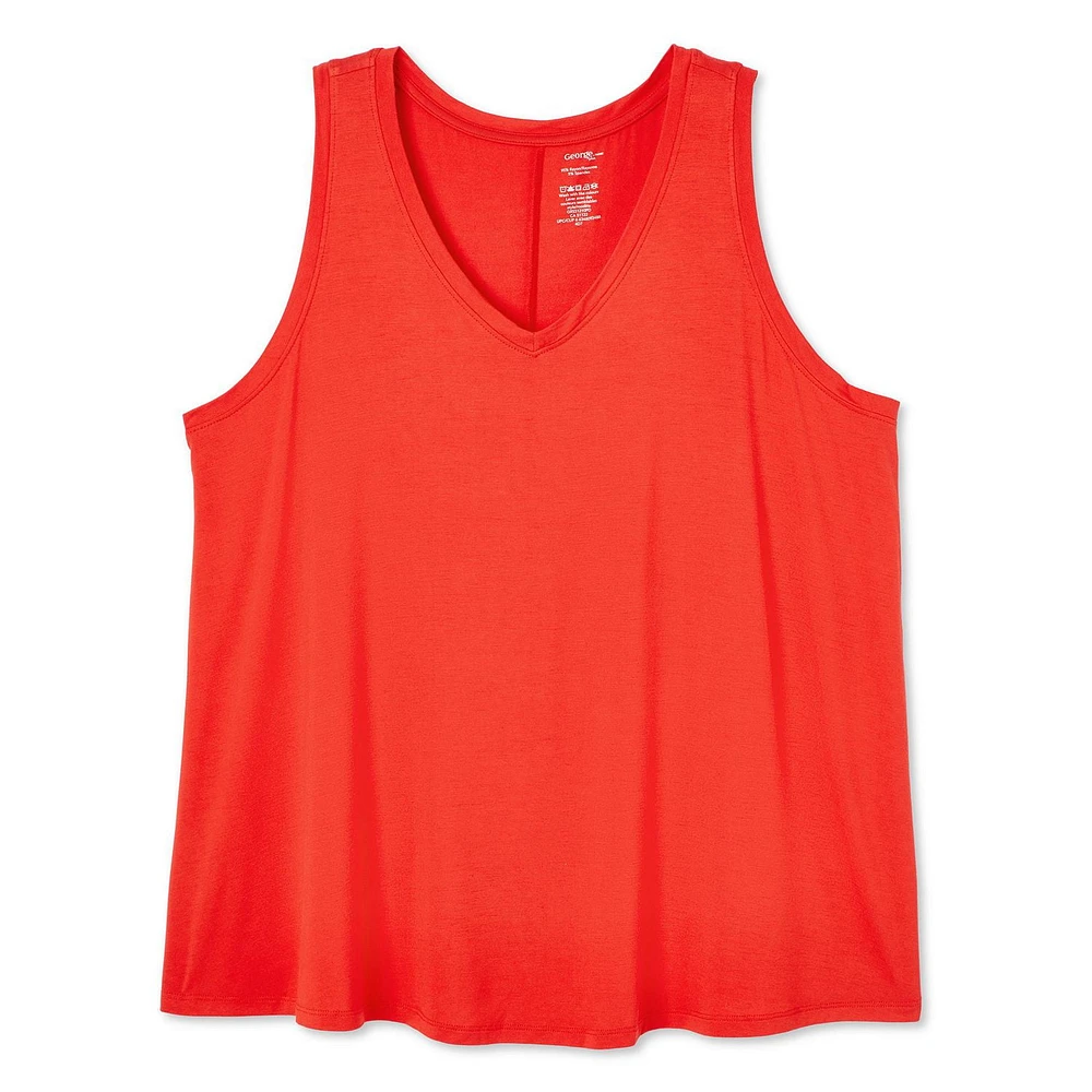 George Women's Plus V-Neckline Swing Tank
