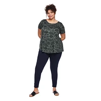T-shirt avec motif de treillis au dos George Plus pour femmes Tailles 1X-4X