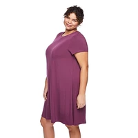 George Women's Plus Swing Dress, Sizes 1X-4X