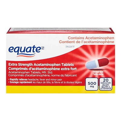 Equate Extra Strength Acetaminophen Tablets, Rapid Action Gelcaps*