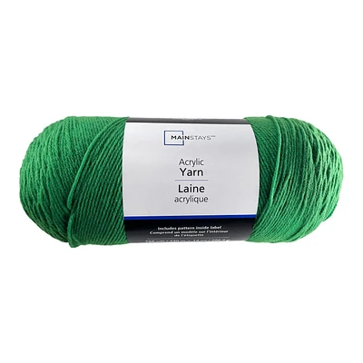 Mainstays Medium Acrylic Green Yarn, 14 Oz 798 Yards