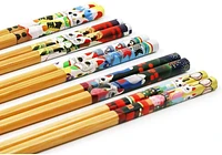 Sunwealth Bamboo Chopsticks, Natural Bamboo Chopsticks (5 Pairs)