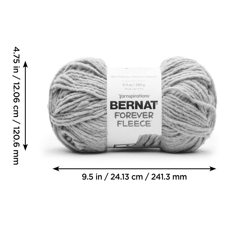 Bernat® Forever Fleece™ Yarn, Polyester #6 Super Bulky, 9.9oz/280g, 194 Yards