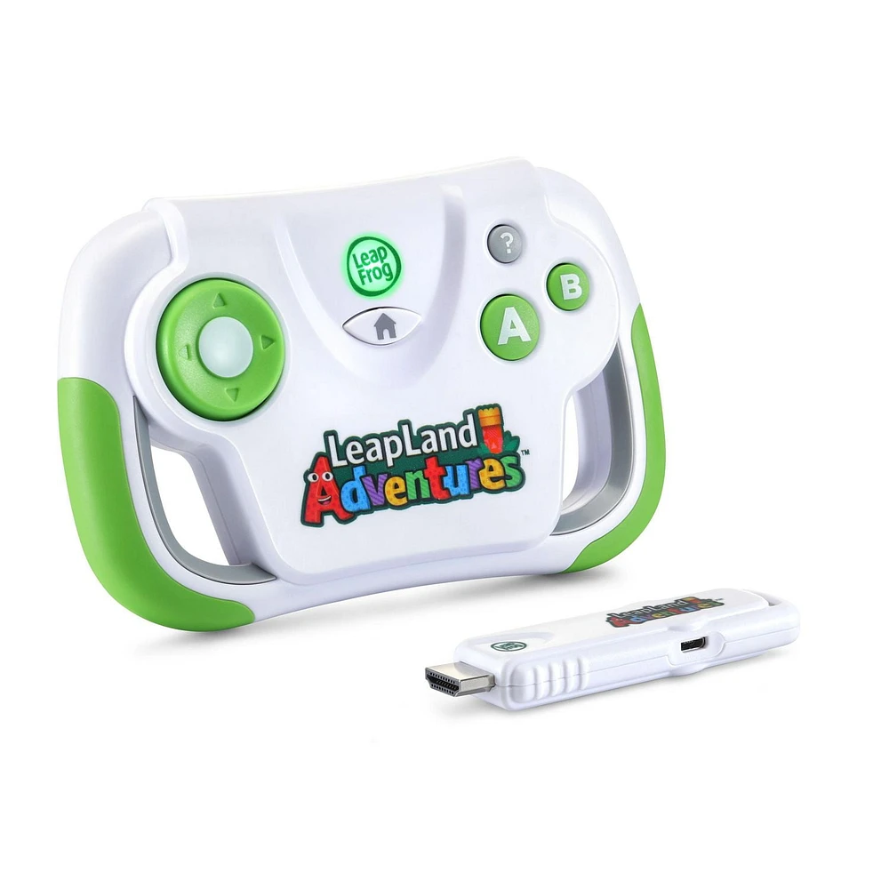 LeapFrog LeapLand Adventures Learning TV Video Game - Wireless Controller with Plug and Play HDMI game stick, Age 3+