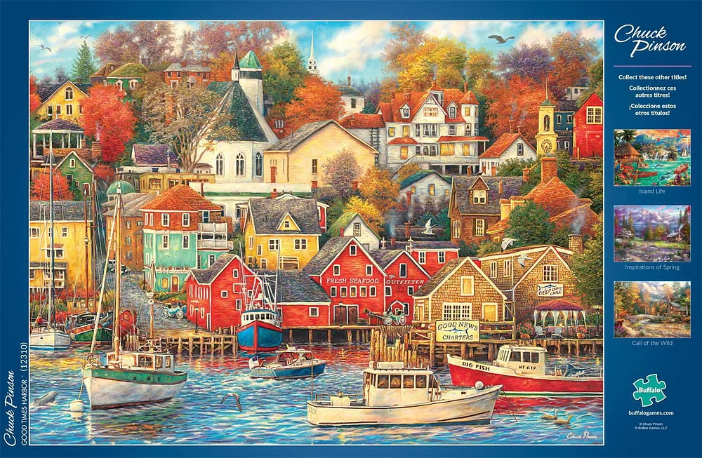 Buffalo Games - Chuck Pinson - Good Times Harbor - 1000 Piece Jigsaw Puzzle