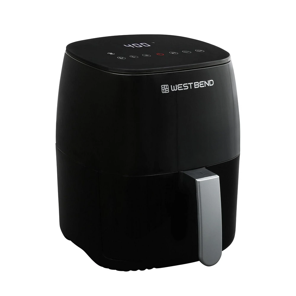 West Bend 3 QT Air Fryer with 8 One-Touch Presets, in Black, 3 QT Air Fryer with 8 One-Touch Presets