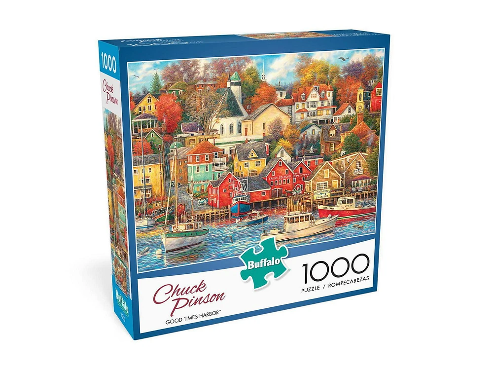 Buffalo Games - Chuck Pinson - Good Times Harbor - 1000 Piece Jigsaw Puzzle