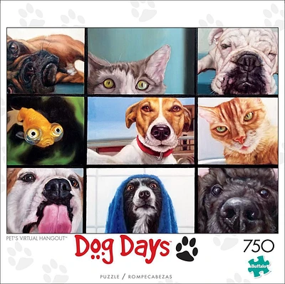 Buffalo Games - Dog Days - Pet's Virtual Hangout - 750 Piece Jigsaw Puzzle