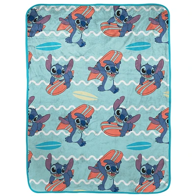Lilo & Stitch 'Surf's Up' Kids Silk Touch Fleece Throw, 100% Polyester
