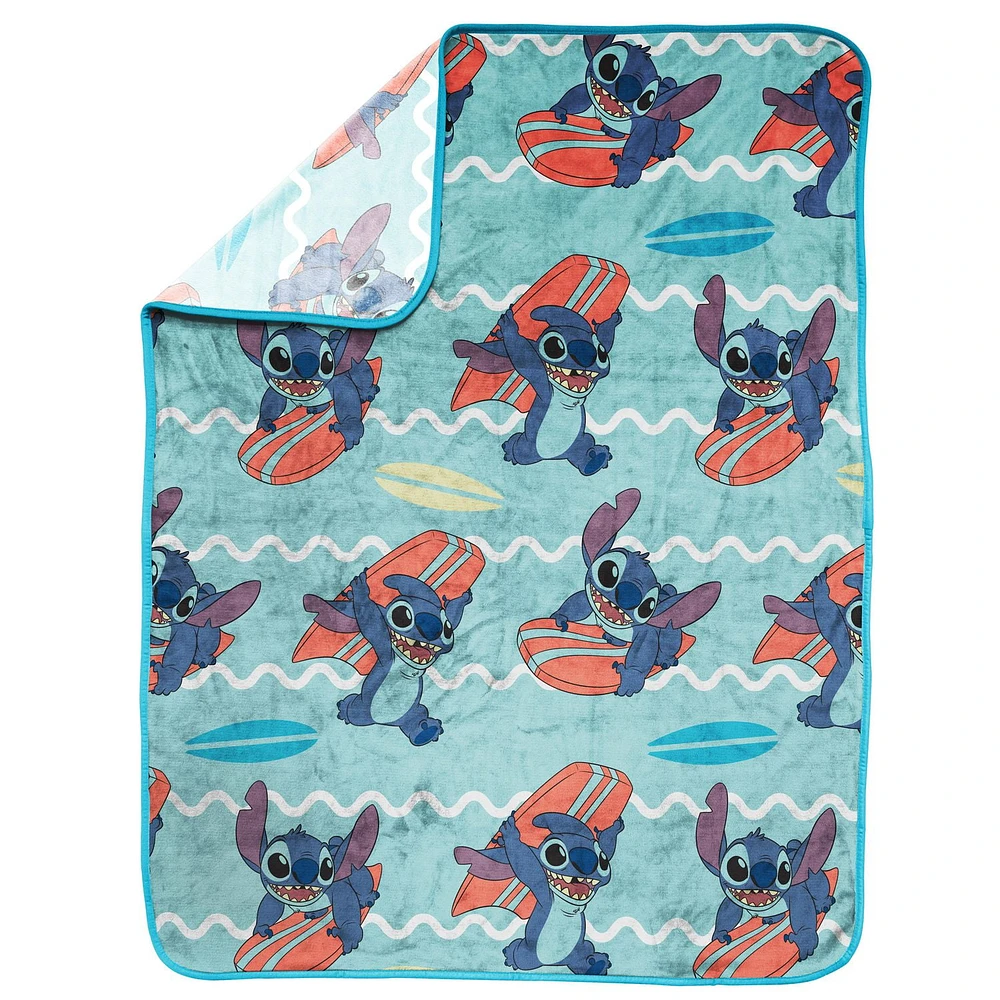 Lilo & Stitch 'Surf's Up' Kids Silk Touch Fleece Throw, 100% Polyester