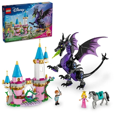 LEGO Disney Princess Maleficent’s Dragon Form Building Set for Kids and Sleeping Beauty Fans, Disney Princess Figure, Castle Toy, Fun Gift Idea for Girls and Boys ages 7 Plus Who Love Aurora, 43240, Includes 583 Pieces, Ages 7+