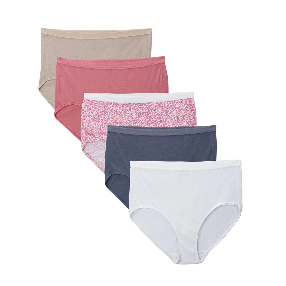 Fruit of the Loom Women's Cotton Brief, 5-Pack