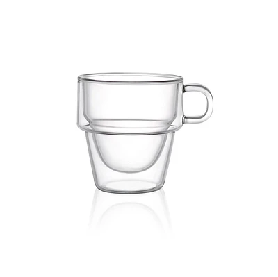 Verres Empilables à Double Paroi Stoiva - 5 oz - Ensemble de 4