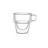 Stoiva Stackable Double Wall Glasses - 5 oz - Set of 4