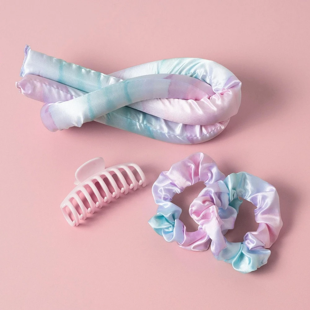 Danielle Creations Heatless Hair Curlers,  Pastel, Satin Hair Rollers. For soft, bouncy curls.