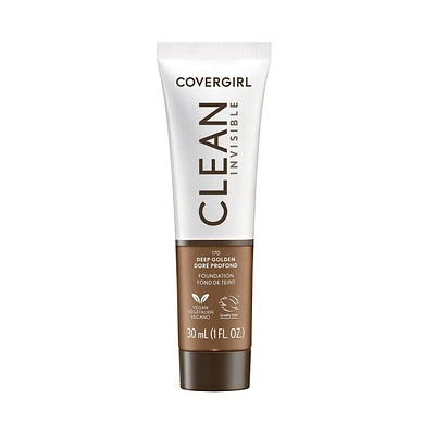 Clean Invisible, Fond de teint, Formule estompable, Couvrance modulable, Léger, Fini naturel, Non comédogène Propre et sans parfum