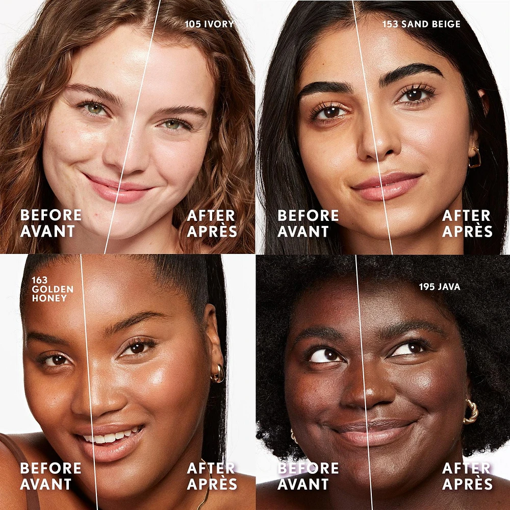 Clean Invisible, Fond de teint, Formule estompable, Couvrance modulable, Léger, Fini naturel, Non comédogène Propre et sans parfum