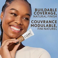 Clean Invisible, Fond de teint, Formule estompable, Couvrance modulable, Léger, Fini naturel, Non comédogène Propre et sans parfum