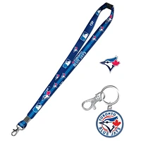 The Sports Vault MLB Licensed Toronto Blue Jays Lanyard Pin & Keychain Set