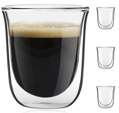 Javaah Double Wall Insulated Glasses - 2 oz - Set of 4