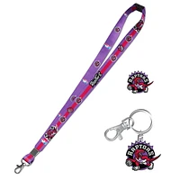 The Sports Vault NBA Licensed Toronto Raptors HWC Lanyard Pin & Keychain Set