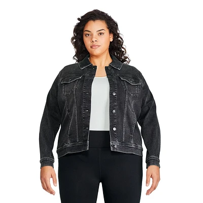 George Women's Plus Denim Trucker Jacket, Sizes 1X-4X