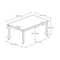 CorLiving Michigan 5-Piece White Wood and Gray Veneer Dining Table Set for 4 - Perfect Kitchen Table and Chairs - Dining Room Table Set for 4, Ideal Small Kitchen Table Set with Chairs