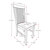 CorLiving Michigan 5-Piece White Wood and Gray Veneer Dining Table Set for 4 - Perfect Kitchen Table and Chairs - Dining Room Table Set for 4, Ideal Small Kitchen Table Set with Chairs