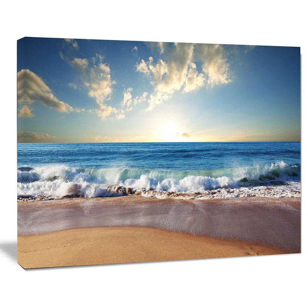 Design Art Sea Sunset Seascape Photography Canvas Art Print