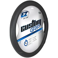 Custom Grip Grey Leatherette TPE Core Steering Wheel Cover