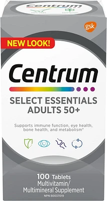 Centrum Select Chewables Adults 50+ Multivitamin Supplement Chewable Tablets, 60 Count, 60 Tablets