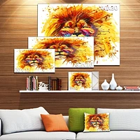 Design Art The King Watching Canvas Print