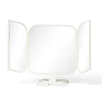 Danielle Creations 3-way Handheld Mirror, White, 0.4 x 5.5 x 9 inches