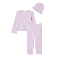 Btween Baby Girls' Sweater 3-Piece Set, Sizes 0-24 months