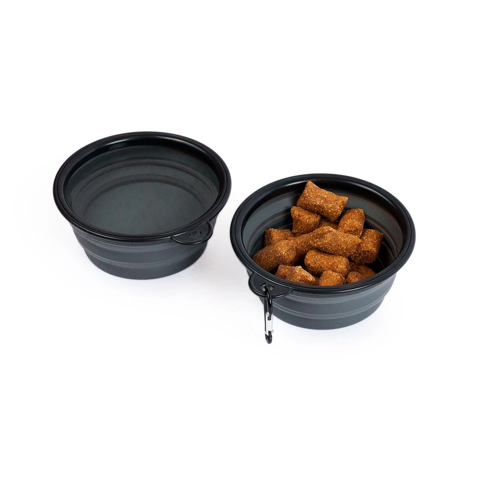 One Paw, Collapsible Dog Bowl, Food Safe and Portable, 12 OZ - 355 ml, Collapsible Dog Bowl