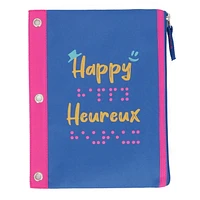 Pen+Gear Barille Happy Zipper Binder Pouch