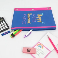 Pen+Gear Barille Happy Zipper Binder Pouch