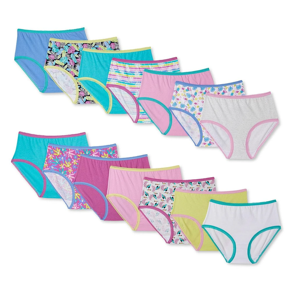 George Girls' Jersey Briefs 14-Pack