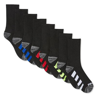 AND1 Boys' Crew Socks 8-Pack