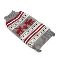 One Paw, Knitted Dog Sweater with Sherpa Lining, Moose, Water-Resistant, Multiple sizes, One Paw Knitted Dog Sweater