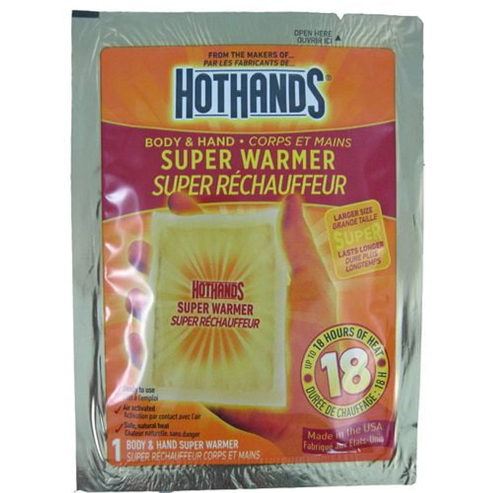 HotHands Body and Hand Super Warmer, Safe and natural heat