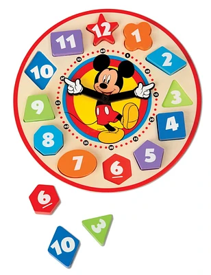 Melissa & Doug Horloge en forme de tri en bois Mickey Mouse