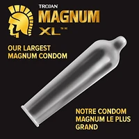 Trojan Magnum XL Extra Large Size Lubricated Condoms, 12 Lubricated Latex Condoms